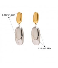 1 Pairs High Quality Titanium Steel Jewelry Wholesale Irregular Drop Design Women Stainless Steel Dangle Earrings