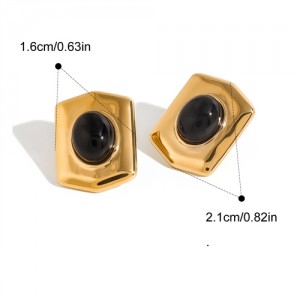 Fashion Titanium Steel Jewelry Wholesale Geometric Design Women Stainless Steel Earrings