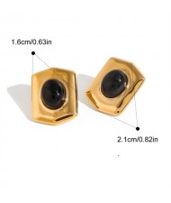 Fashion Titanium Steel Jewelry Wholesale Geometric Design Women Stainless Steel Earrings