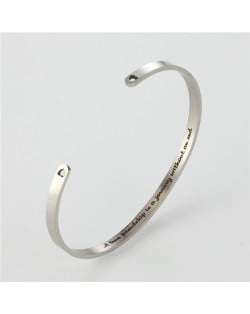 Custom Engraved Inner Face Stainless Steel Bangle