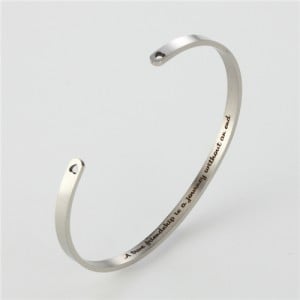 Customized Engraved Inner Face Stainless Steel Bangle