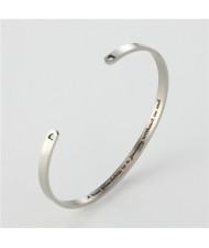 Customized Engraved Inner Face Stainless Steel Bangle