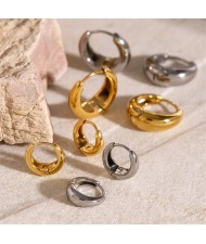 1 Pair High Quality Titanium Steel Jewelry Wholesale U.S. Fashion Women Stainless Steel Hoop Earrings