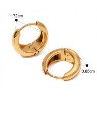 1 Pair High Quality Titanium Steel Jewelry Wholesale U.S. Fashion Women Stainless Steel Hoop Earrings