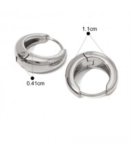 1 Pair High Quality Titanium Steel Jewelry Wholesale U.S. Fashion Women Stainless Steel Hoop Earrings