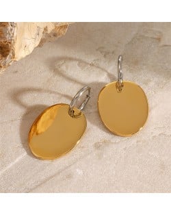 High Quality Titanium Steel Jewelry Fashion Oval Shape Design Wholesale Women Stainless Steel Earrings