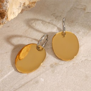 High Quality Titanium Steel Jewelry Fashion Oval Shape Design Wholesale Women Stainless Steel Earrings