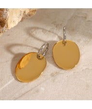 High Quality Titanium Steel Jewelry Fashion Oval Shape Design Wholesale Women Stainless Steel Earrings