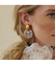 High Quality Titanium Steel Jewelry Wholesale Fashion Color Match Women Stainless Steel Earrings