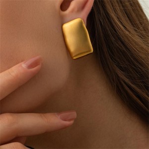Retro Matte Design High Quality Titanium Steel Jewelry Wholesale Fashion Women Stainless Steel Stud Earrings
