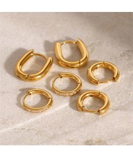 3 Pairs High Quality Titanium Steel Wholesale Fashion Jewelry Women Stainless Steel Stud Earrings Set