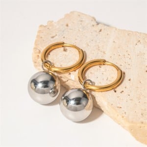 Ball Pendant Design High Quality Titanium Steel Wholesale Fashion Jewelry Women Stainless Steel Earrings - Silver