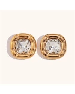 Minimalist Style 316L Stainless Steel Steel Wholesale Earrings - White