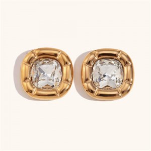 Minimalist Style 316L Stainless Steel Steel Wholesale Earrings - White