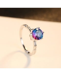 Fine Jewelry Six Claws Design Unique Colorful Gem Wholesale Women 925 Sterling Silver Ring
