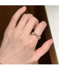Enamel Butterfly Female Niche High-grade sense Light Luxury Non-fading Women Copper Fashion Ring