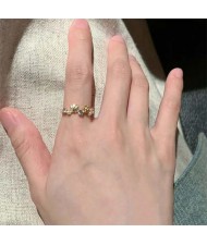 Enamel Butterfly Female Niche High-grade sense Light Luxury Non-fading Women Copper Fashion Ring