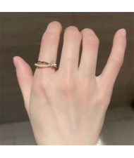 Enamel Butterfly Female Niche High-grade sense Light Luxury Non-fading Women Copper Fashion Ring