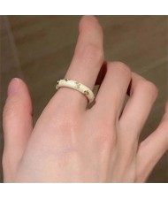 Enamel Butterfly Female Niche High-grade sense Light Luxury Non-fading Women Copper Fashion Ring