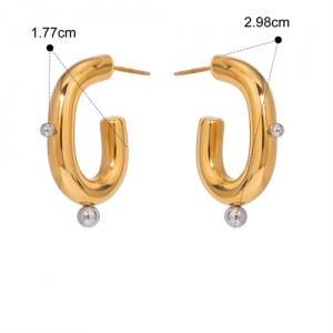 Business Style G Shape Design Fashion Jewelry Stainless Steel Wholesale Earrings