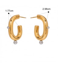 Business Style G Shape Design Fashion Jewelry Stainless Steel Wholesale Earrings