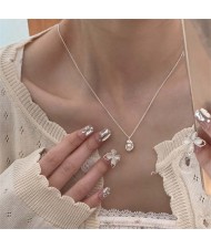 Korean Fashion Pearl Inlaid Pendant Fashion Wholesale Collarbone Chain Necklace