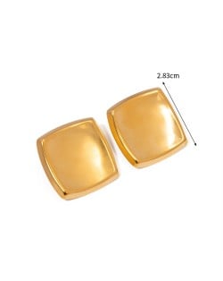 Simple Square Design Business Style Fashion Jewelry Wholesale Women Stainless Steel Stud Earrings