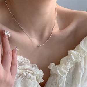Korean Fashion Elegant Ball Pendants Wholesale Collarbone Chain Necklace