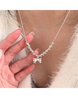 Korean Fashion Classic Bowknot Pendant Wholesale Collarbone Chain Necklace