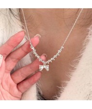 Korean Fashion Classic Bowknot Pendant Wholesale Collarbone Chain Necklace