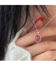 Korean Fashion Elegant Gem Pendant Wholesale Collarbone Chain Necklace
