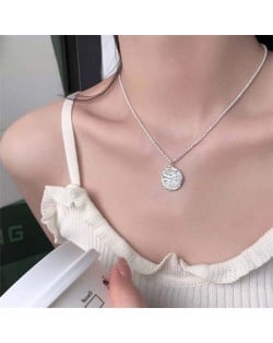 Korean Fashion Coarse Plate Pendant Wholesale Collarbone Chain Necklace