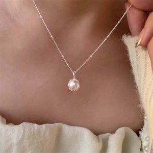 Korean Minimalist Fashion Pearl Pendant Wholesale Collarbone Chain Necklace