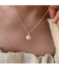 Korean Minimalist Fashion Pearl Pendant Wholesale Collarbone Chain Necklace