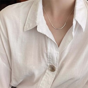 Korean Minimalist Fashion Beads Pendant Wholesale Collarbone Chain Necklace
