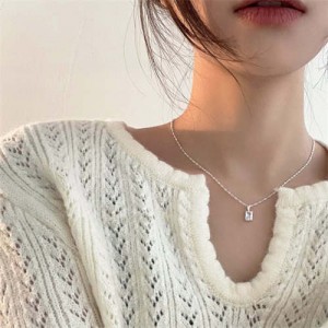 Korean Minimalist Fashion Unique Pendant Wholesale Collarbone Chain Necklace