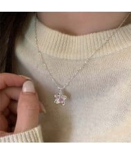 Korean Minimalist Fashion Rhinestone Star Pendant Wholesale Collarbone Chain Necklace