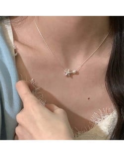Korean Minimalist Fashion Starfish and Pearl Pendant Wholesale Collarbone Chain Necklace