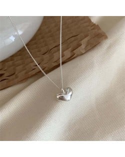 Korean Minimalist Fashion Cute Heart Pendant Wholesale Collarbone Chain Necklace