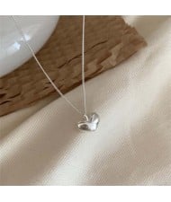 Korean Minimalist Fashion Cute Heart Pendant Wholesale Collarbone Chain Necklace