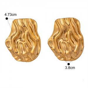 Irregular Geometric Shape Design Fashion Jewelry Women Stainless Steel Wholesale Earrings