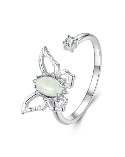 Fine Jewelry Insect Series Butterfly Open-end Design Wholesale Women 925 Sterling Silver Ring