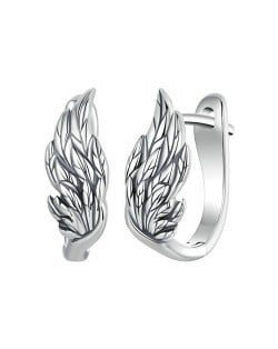 Silver Jewelry Mini Feather Wing Deisgn Wholesale Women 925 Sterling Silver Earrings
