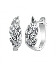 Silver Jewelry Mini Feather Wing Deisgn Wholesale Women 925 Sterling Silver Earrings