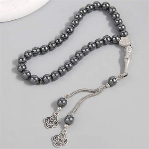 Middle East Fashion Beads Rosary Hand String Wholesale Bracelet - Gray