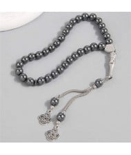 Middle East Fashion Beads Rosary Hand String Wholesale Bracelet - Gray