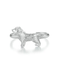 Fine Jewelry Cute Dog Design Wholesale Women 925 Sterling Silver Ring
