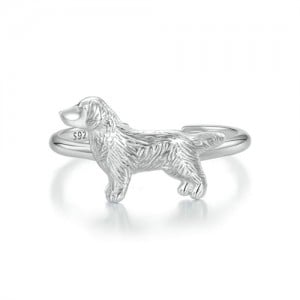 Fine Jewelry Cute Dog Design Wholesale Women 925 Sterling Silver Ring