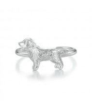 Fine Jewelry Cute Dog Design Wholesale Women 925 Sterling Silver Ring