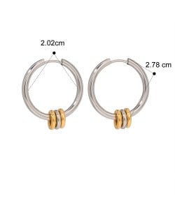 Simple Hoop Design Fashion Jewelry Women Stainless Steel Wholesale Earrings